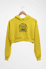Load image into Gallery viewer, utkal university Crop HOODIE FOR WOMEN-Mustard Yellow-Ektarfa.online
