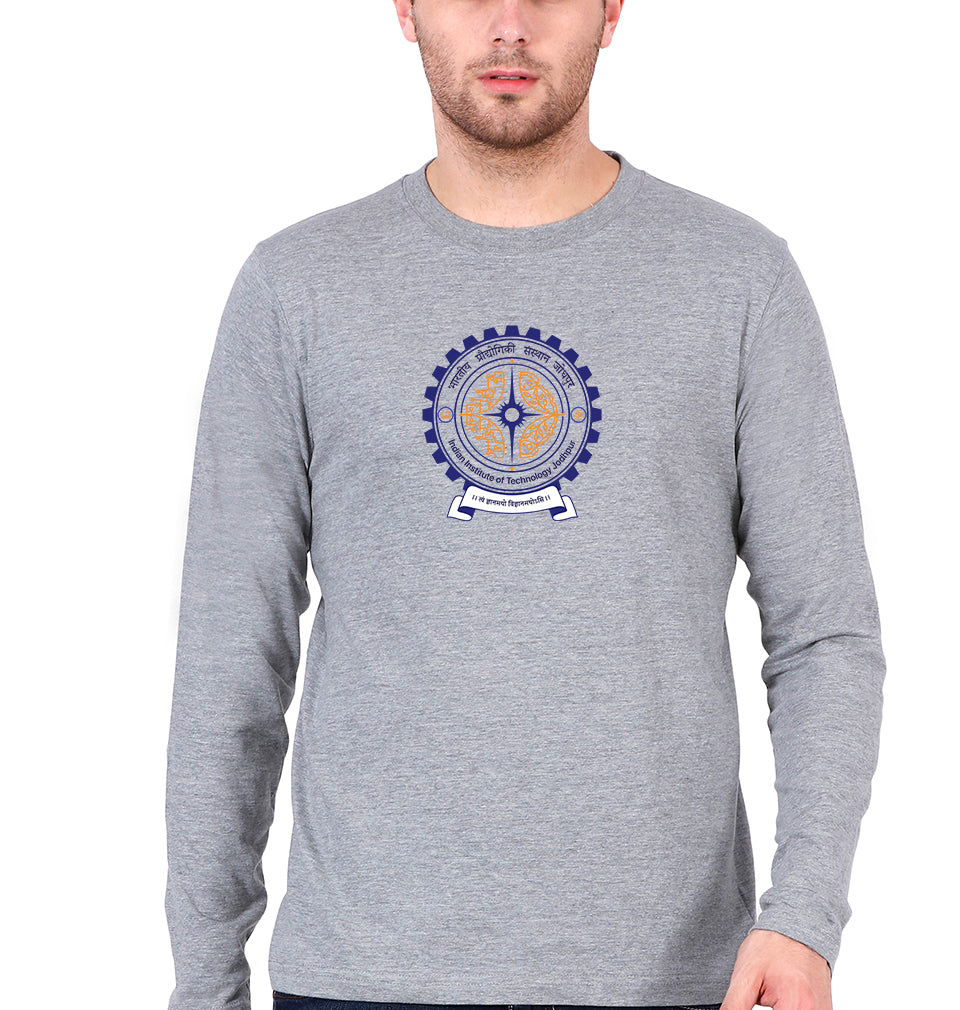 iit jodhpur Full Sleeves T-Shirt for Men-Grey Melange-Ektarfa.online