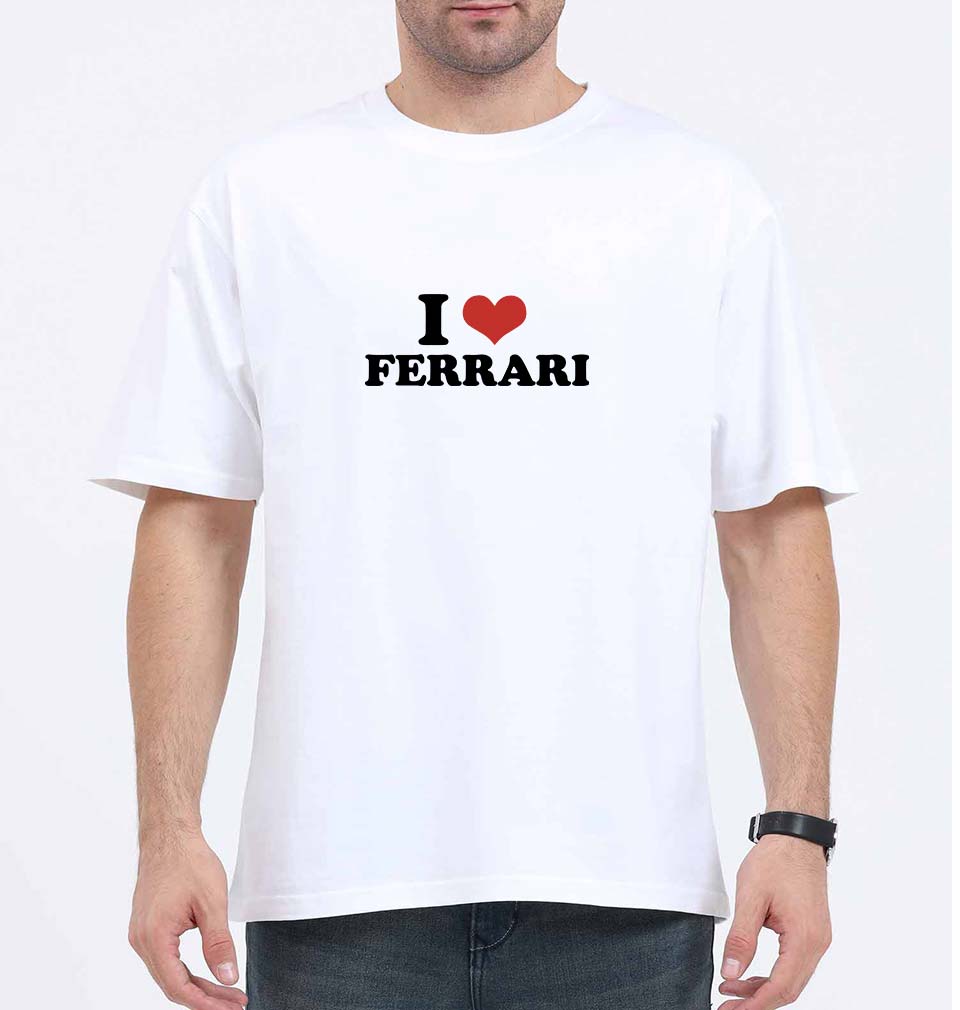 I LOVE FERRARI Oversized T-Shirt for Men