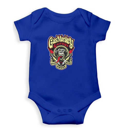 Gas Monkey Romper For Baby Boy/Girl-Royal Blue-Ektarfa.online