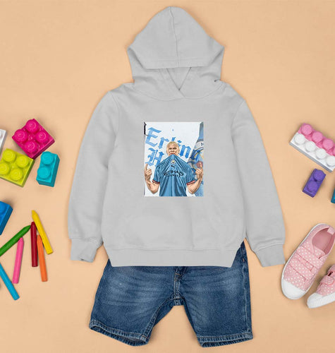 erling haaland Hoodie for Boy/Girl-Grey-Ektarfa.online