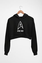 Load image into Gallery viewer, star trek Crop HOODIE FOR WOMEN-Black-Ektarfa.online
