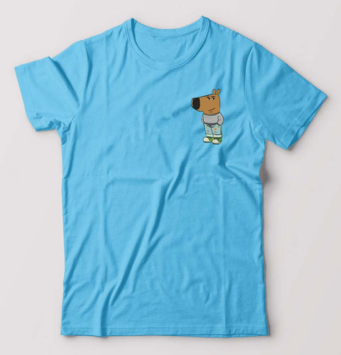 Chill guy T-Shirt for Men-Light Blue-Ektarfa.online