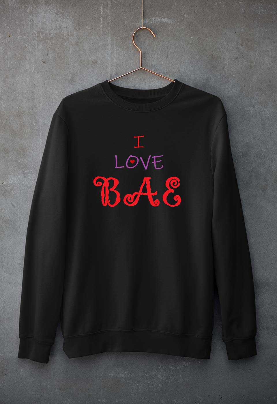 love BAE Unisex Sweatshirt for Men/Women-Black-Ektarfa.online