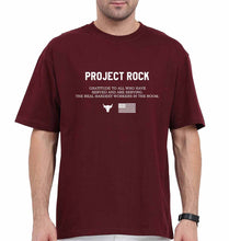 Load image into Gallery viewer, project rock Oversized T-Shirt for Men-Maroon-Ektarfa.online
