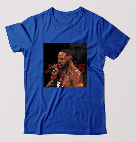 jon jones UFC T-Shirt for Men-Royal Blue-Ektarfa.online