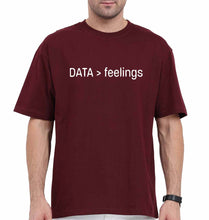 Load image into Gallery viewer, Data Oversized T-Shirt for Men-Maroon-Ektarfa.online
