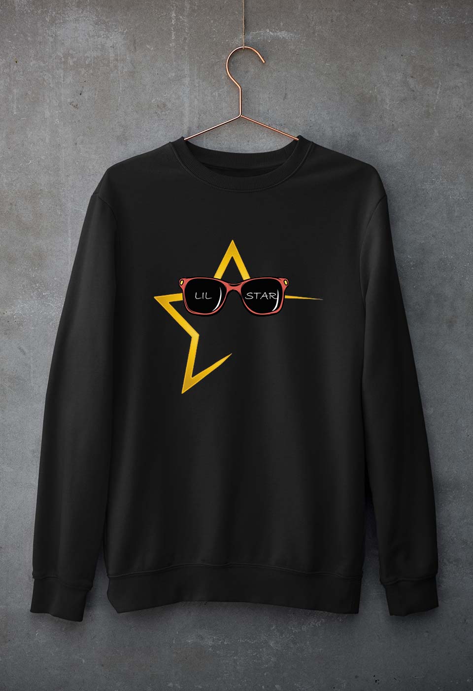 Lil Star Unisex Sweatshirt for Men/Women-Black-Ektarfa.online