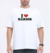 Load image into Gallery viewer, I LOVE HARDIK Oversized T-Shirt for Men
