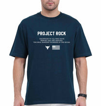 Load image into Gallery viewer, project rock Oversized T-Shirt for Men-Petrol Blue-Ektarfa.online
