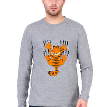 Load image into Gallery viewer, Garfield Full Sleeves T-Shirt for Men-Grey Melange-Ektarfa.online
