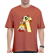 Load image into Gallery viewer, calvin hobbes Oversized T-Shirt for Men-Coral-Ektarfa.online
