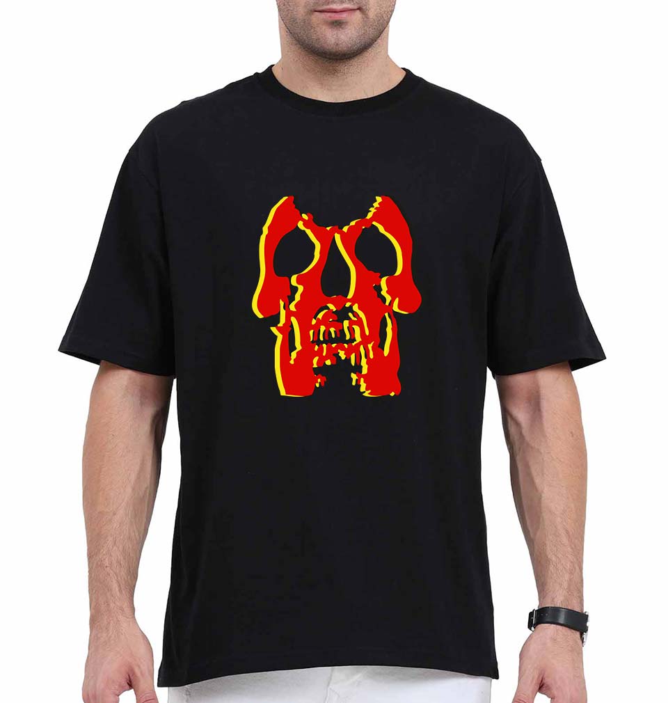 Deftones Skull Oversized T-Shirt for Men-Black-Ektarfa.online