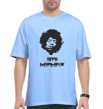 Load image into Gallery viewer, Jimi Hendrix Oversized T-Shirt for Men-Baby Blue-Ektarfa.online
