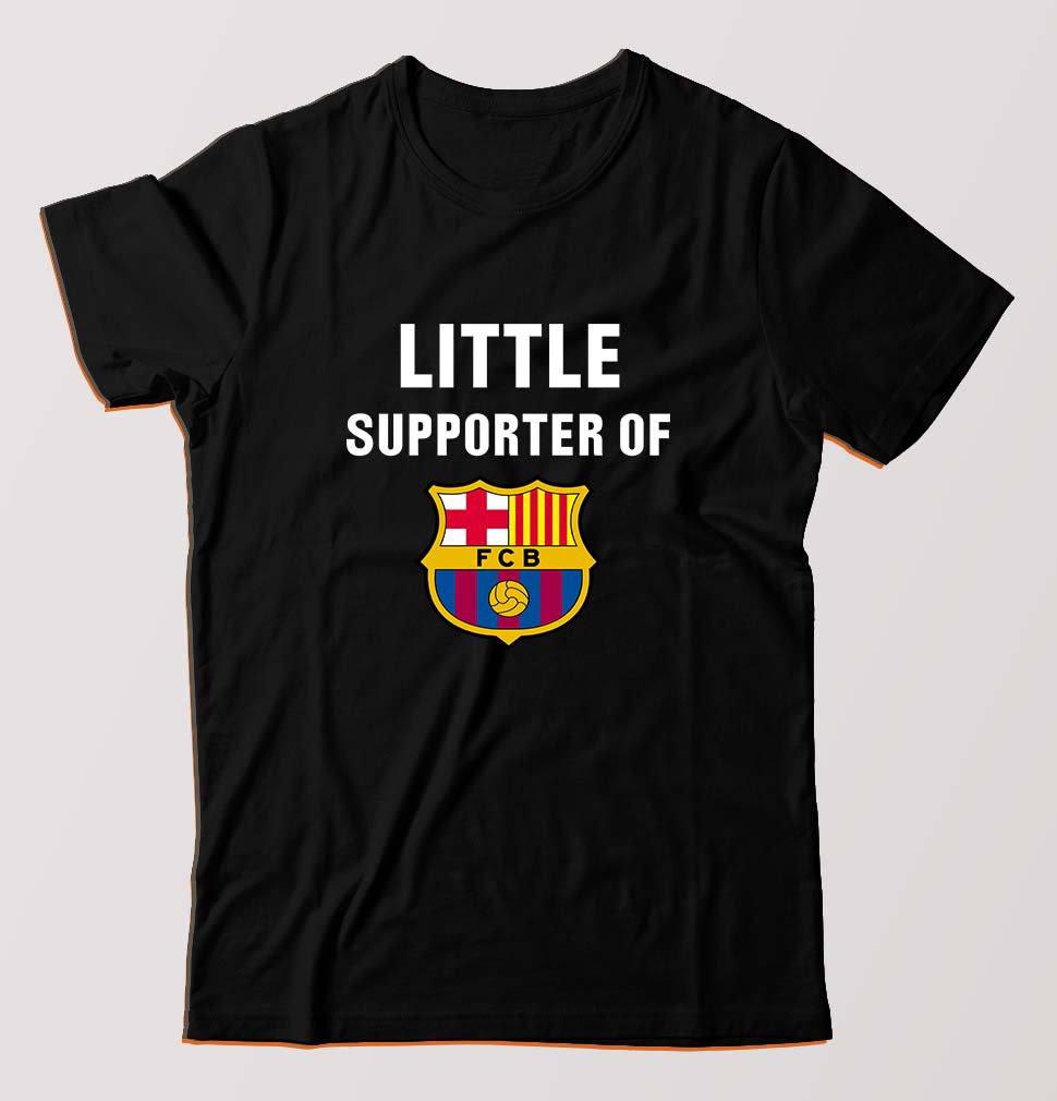 Little Supporter Barcelona T-Shirt for Men-Black-Ektarfa.online