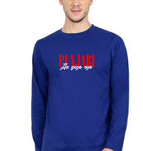 Load image into Gallery viewer, punjabi aa gaye oye Full Sleeves T-Shirt for Men-royal blue-Ektarfa.online
