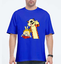 Load image into Gallery viewer, calvin hobbes Oversized T-Shirt for Men-Royal Blue-Ektarfa.online
