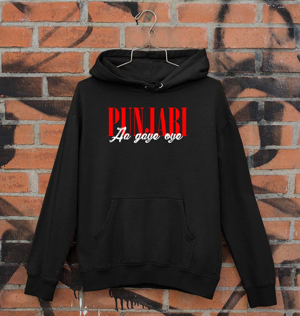 punjabi aa gaye oye Unisex Hoodie for Men/Women-Black-Ektarfa.online