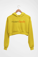 Load image into Gallery viewer, modern family Crop HOODIE FOR WOMEN-Mustard Yellow-Ektarfa.online
