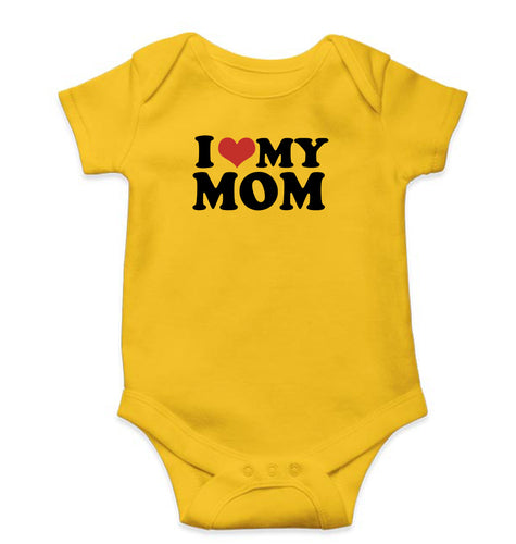 I LOVE MY MOM Romper For Baby Boy/Girl-Yellow-Ektarfa.online