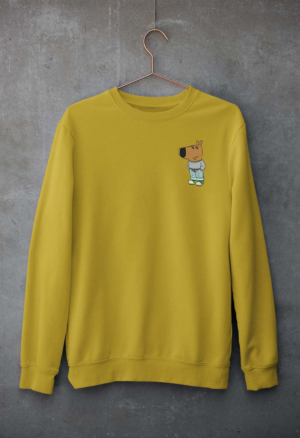 Chill guy Sweatshirt for Men/Women-Mustard Yellow-Ektarfa.online