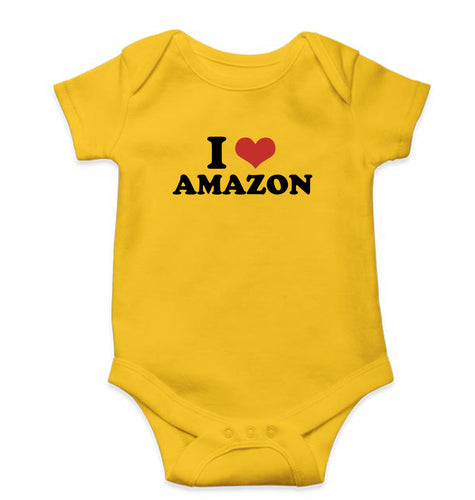 I LOVE AMAZON Romper For Baby Boy/Girl-Yellow-Ektarfa.online