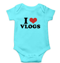 Load image into Gallery viewer, I LOVE VLOGS Romper For Baby Boy/Girl-Sky Blue-Ektarfa.online
