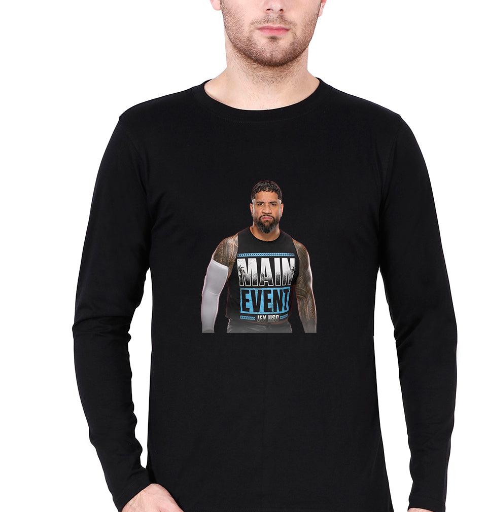 jey uso Full Sleeves T-Shirt for Men-Black-Ektarfa.online