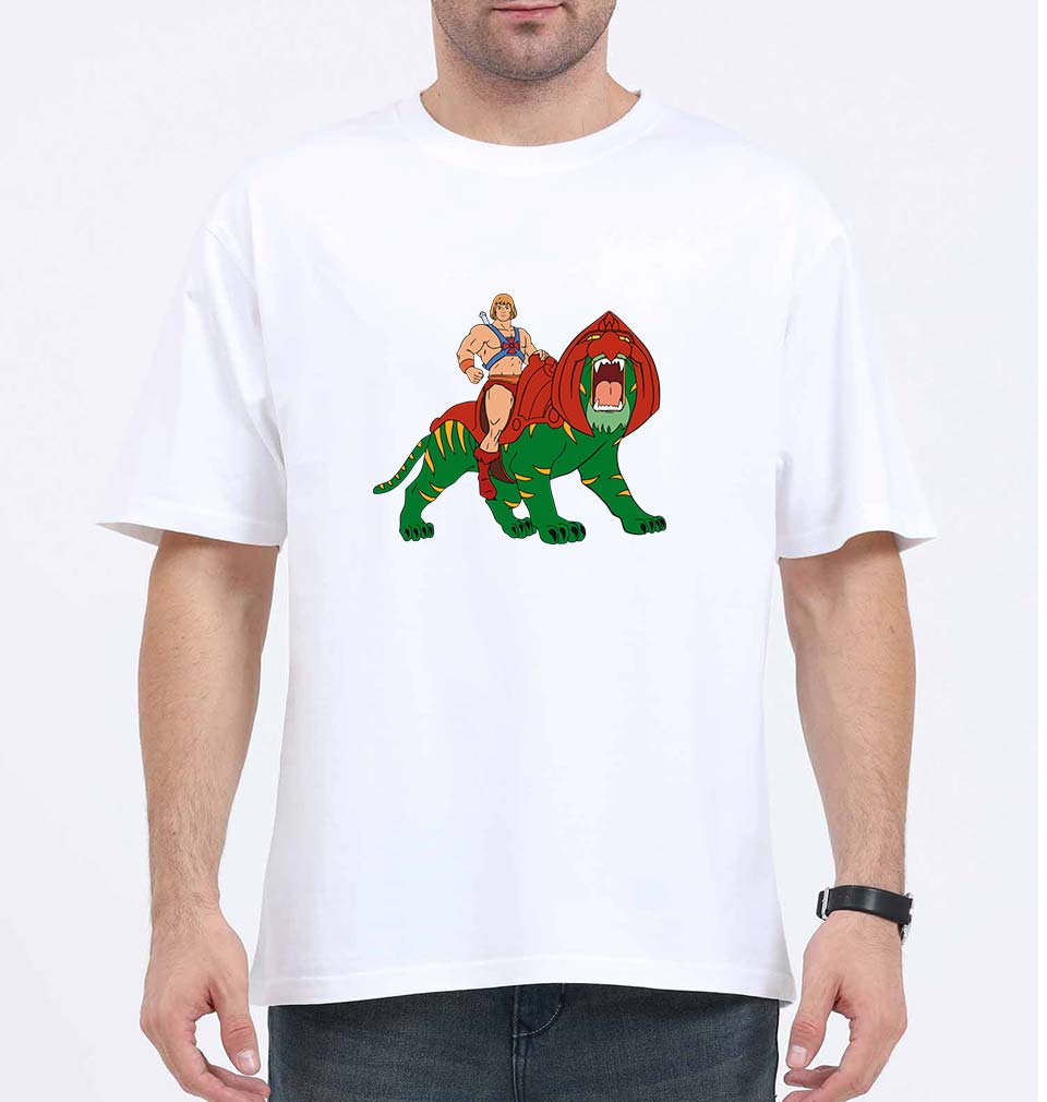 heman Oversized T-Shirt for Men-White-Ektarfa.online