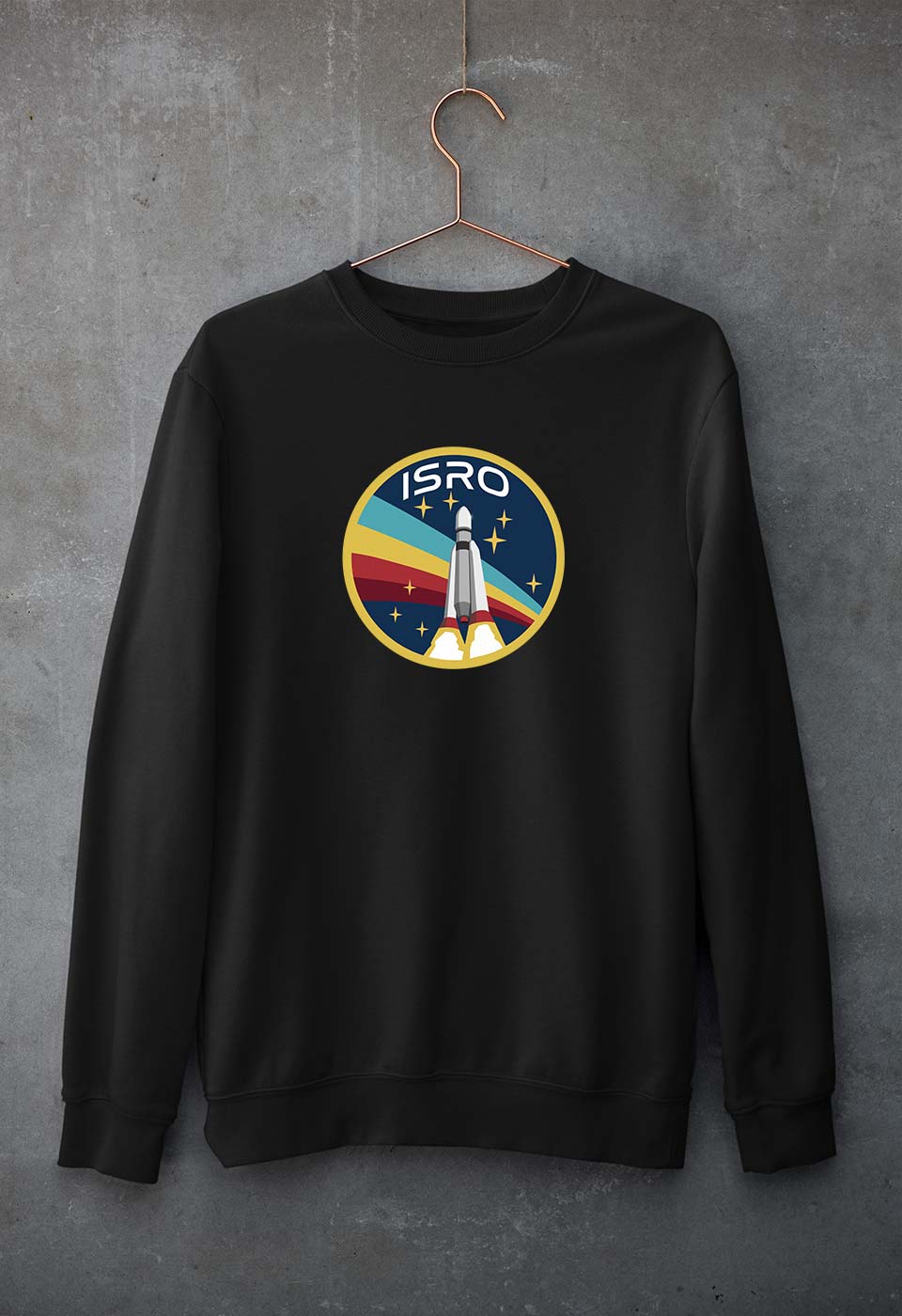 Isro Sweatshirt for Men/Women-Black-Ektarfa.online