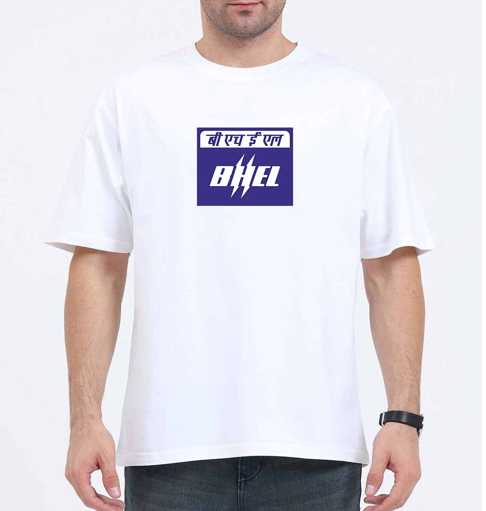 BHEL Oversized T-Shirt for Men-White-Ektarfa.online