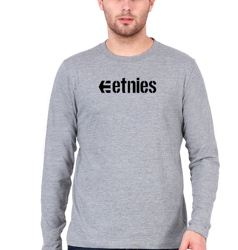 etnies Full Sleeves T-Shirt for Men-Grey Melange-Ektarfa.online