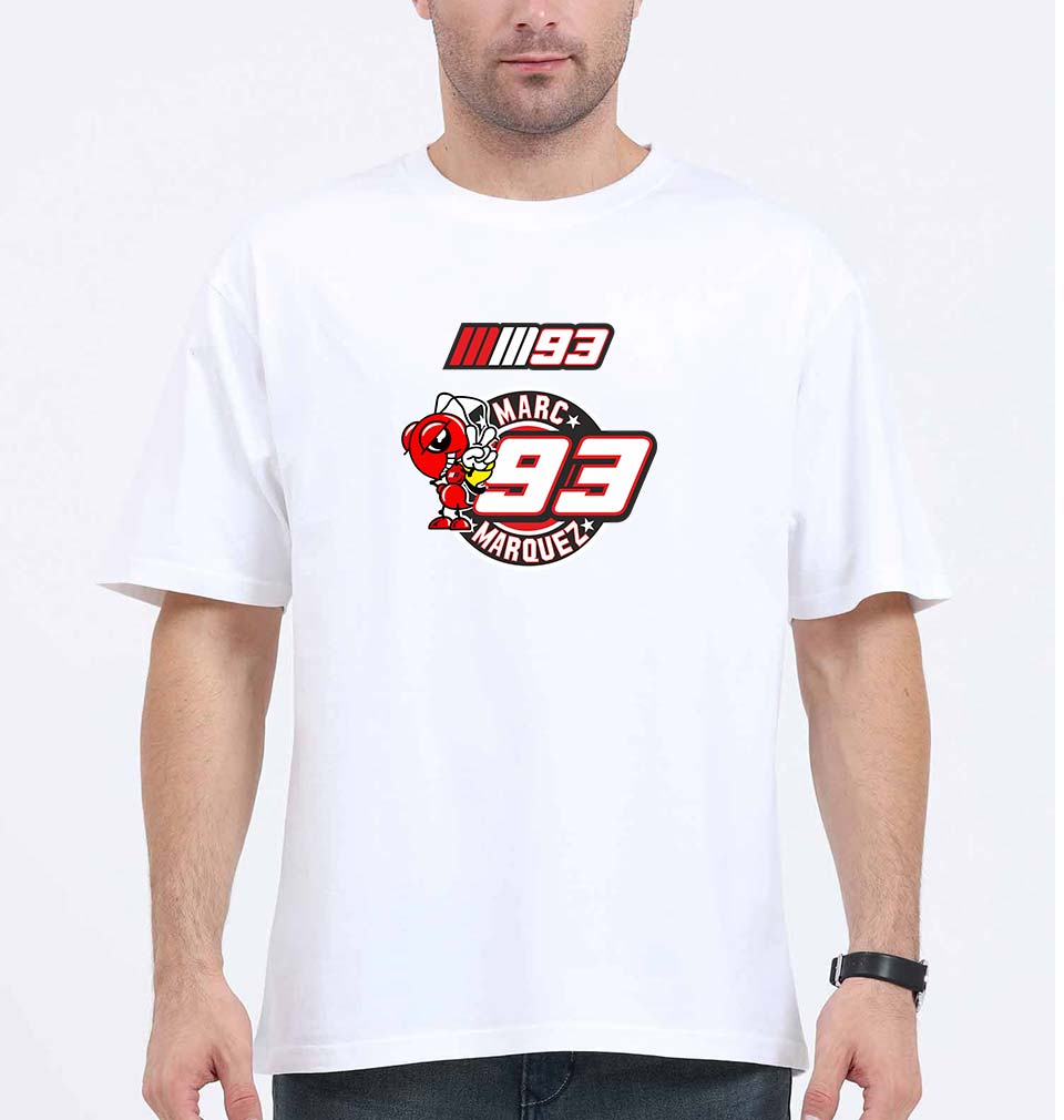 marc marquez Oversized T-Shirt for Men-White-Ektarfa.online