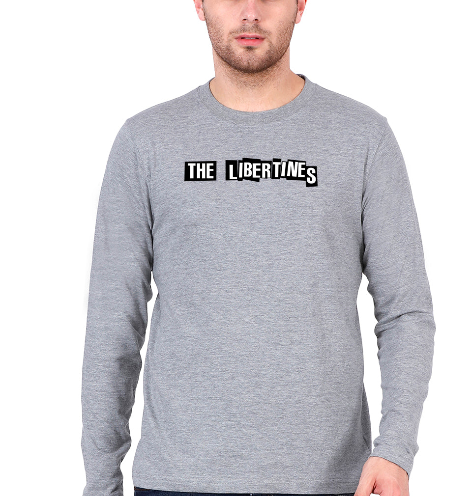 libertines Full Sleeves T-Shirt for Men-Grey Melange-Ektarfa.online