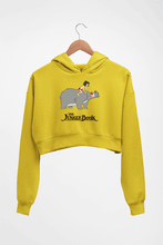 Load image into Gallery viewer, jungle book Crop HOODIE FOR WOMEN-Mustard Yellow-Ektarfa.online
