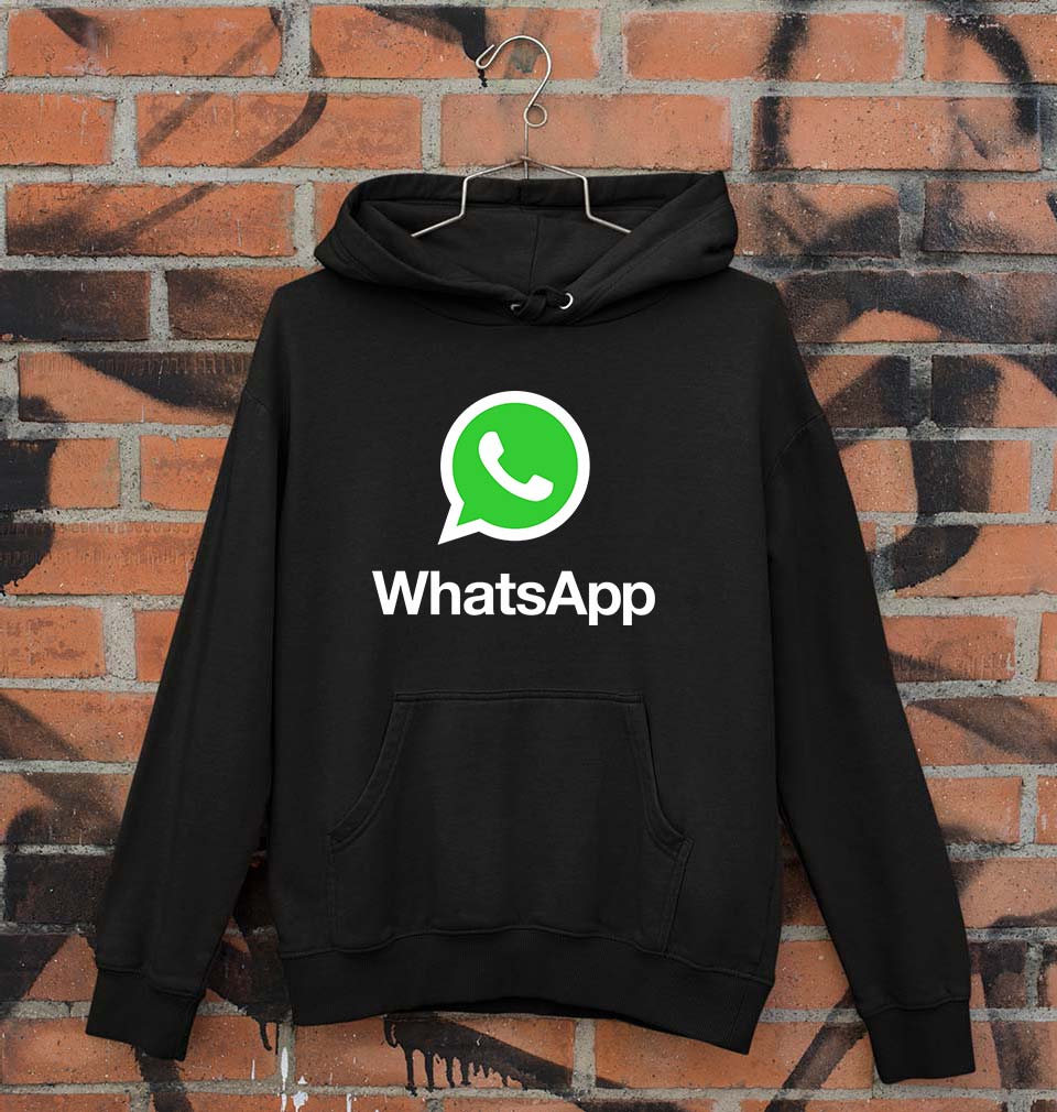 WhatsApp Unisex Hoodie for Men/Women-Black-Ektarfa.online