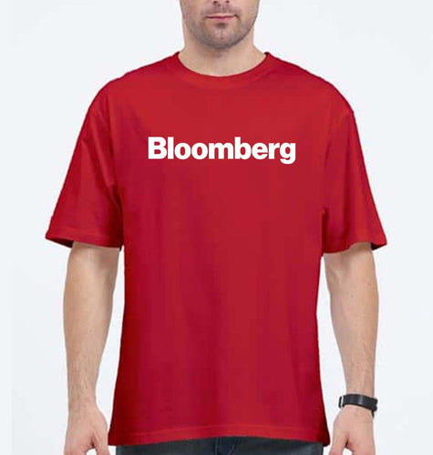 Bloomberg Oversized T-Shirt for Men-Red-Ektarfa.online