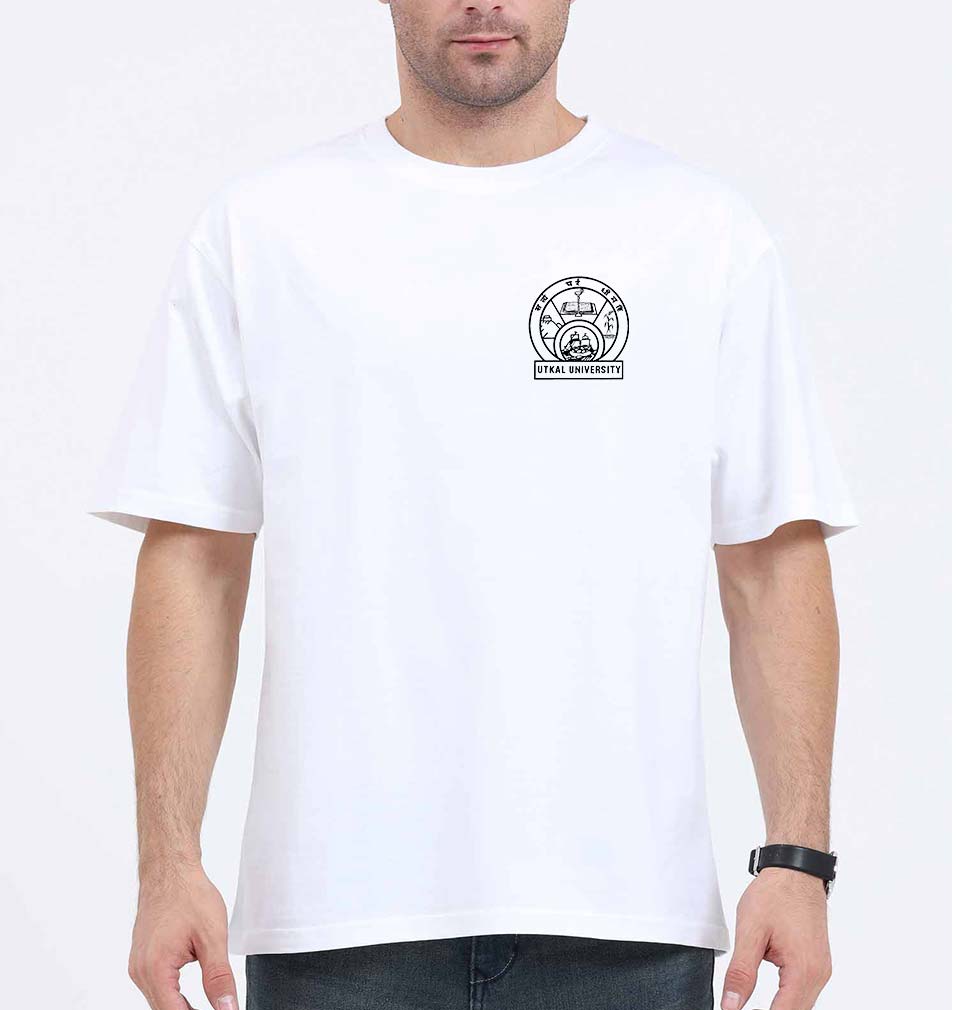 utkal university Oversized T-Shirt for Men-White-Ektarfa.online