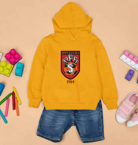 Sepultura Hoodie for Boy/Girl-Mustard Yellow-Ektarfa.online