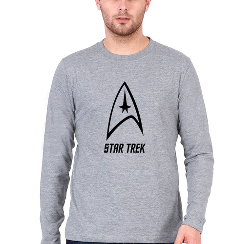 star trek Full Sleeves T-Shirt for Men-Grey Melange-Ektarfa.online