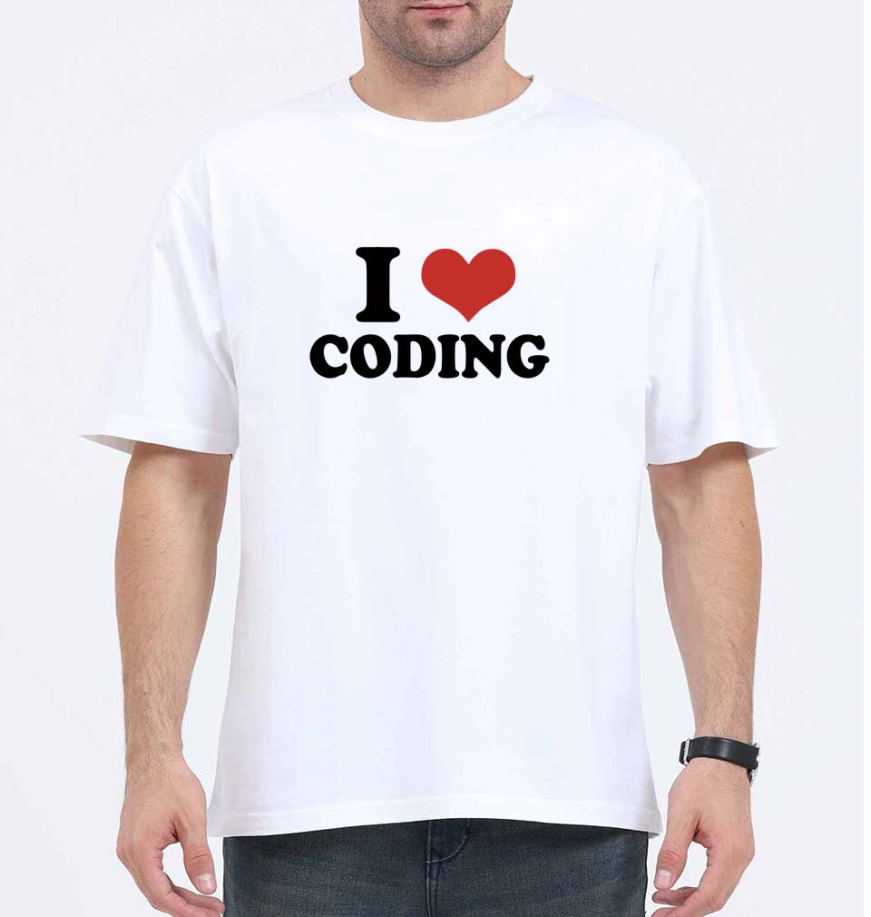 I LOVE CODING Oversized T-Shirt for Men