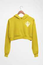 Load image into Gallery viewer, sikh Crop HOODIE FOR WOMEN-Mustard Yellow-Ektarfa.online

