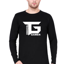 Load image into Gallery viewer, Techno Gamer Full Sleeves T-Shirt for Men-Black-Ektarfa.online
