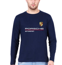 Load image into Gallery viewer, Porsche Full Sleeves T-Shirt for Men-Navy Blue-Ektarfa.online
