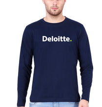 Load image into Gallery viewer, Deloitte Full Sleeves T-Shirt for Men-Navy Blue-Ektarfa.online
