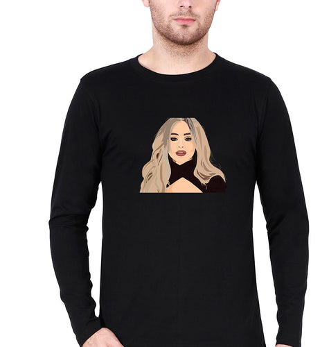 sabrina carpenter Full Sleeves T-Shirt for Men-Black-Ektarfa.online