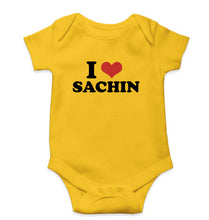 Load image into Gallery viewer, I LOVE SACHIN Romper For Baby Boy/Girl-Yellow-Ektarfa.online
