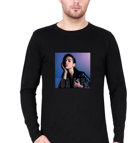 dua lipa Full Sleeves T-Shirt for Men-Black-Ektarfa.online
