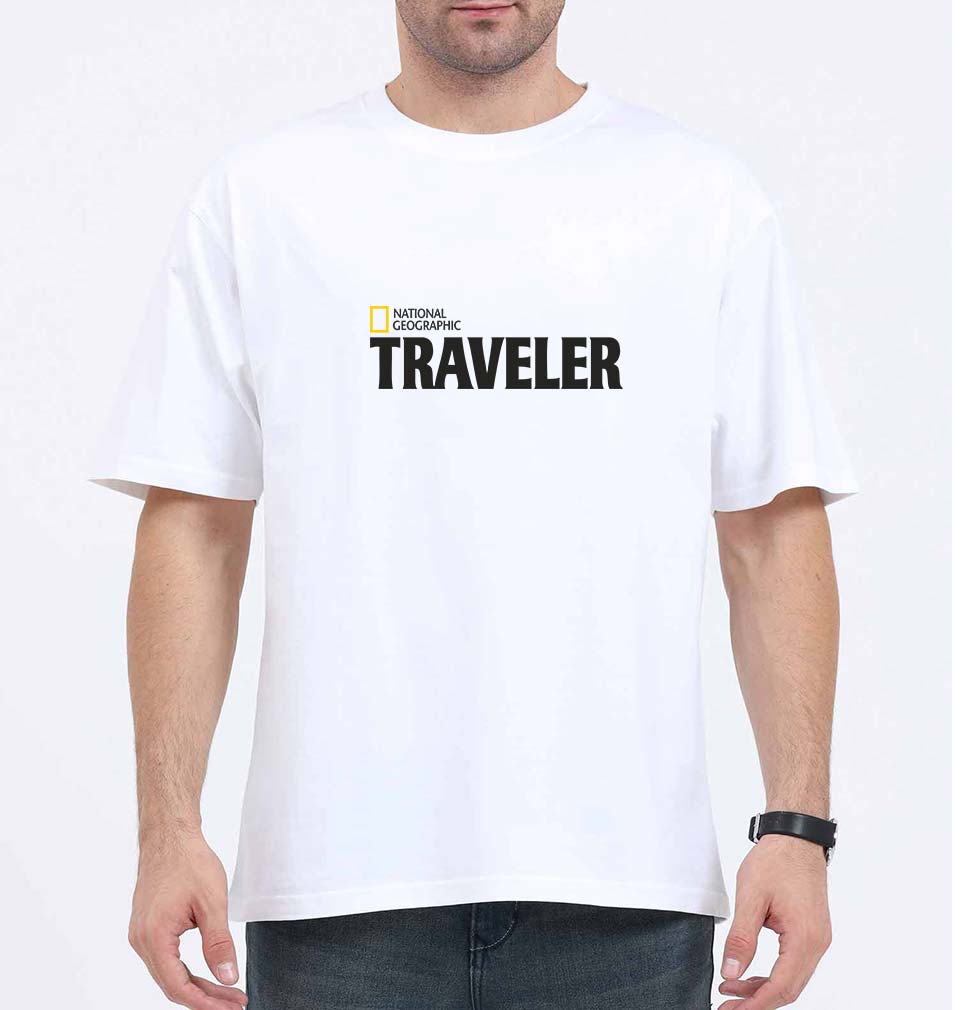 National Geographic Traveler Oversized T-Shirt for Men