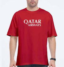 Load image into Gallery viewer, Qatar Airways Oversized T-Shirt for Men-Red-Ektarfa.online
